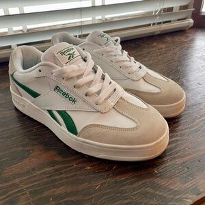 Reebok Classic White and Green Shoes